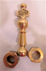 LOT OF 4 #P0013 ANTIQUE LUXURY BRASS STROM PLUMBING TUB FIXTURES ONE UNUSED 3 US